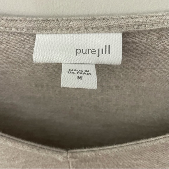 J. Jill Pure Jill Tan 3/4 Length Sleeve Soft Tunic Top - Picture 5 of 8